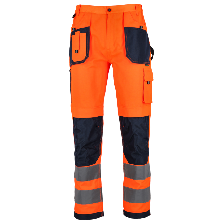 Spodnie robocze BASIC NEON LINE pomarańczowe rozmiar "XL" Stalco 51660, S-51660
